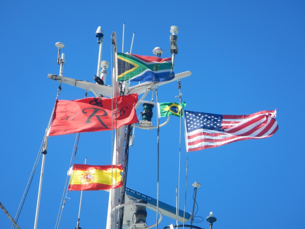 Flags of the Four main nations that participated in the recovery
